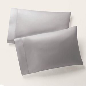 Ralph Lauren Organic Sateen Cotton King Pillowcase Set (2) Platinum 21”x40” $130